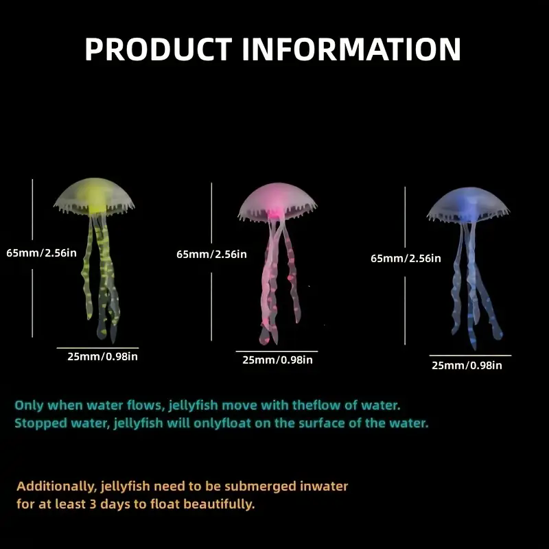 Fish Toys For Aquarium - 6/3pcst Artificial Jellyfishes Aquarium Fish Tank