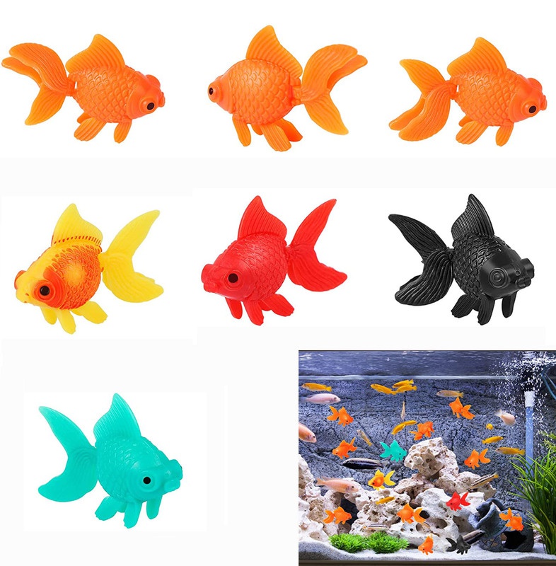 Fish Toys For Aquarium - 7 Pieces Artificial Fish Fish Bowl