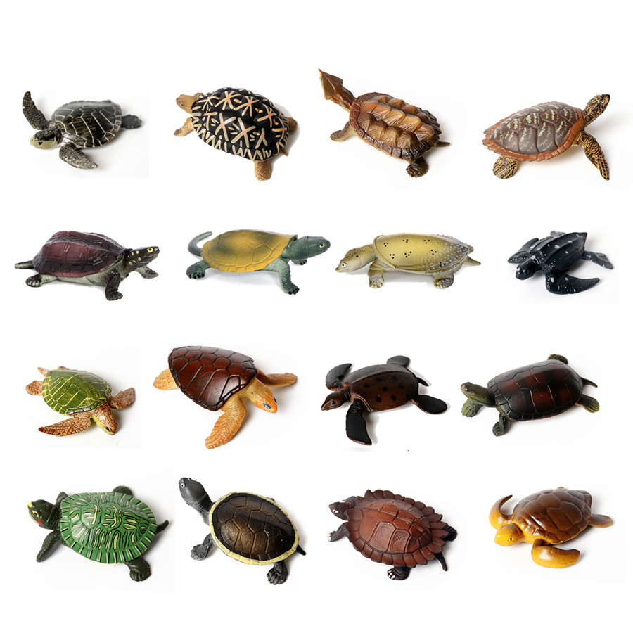 Fish Toys For Aquarium - Realistic Miniatures Marine Life Sea Turtle