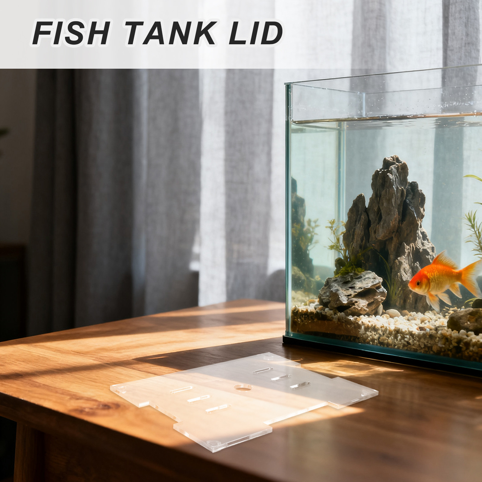 Transparent Fish Tank Lid 7.8x - Aquarium Fish Jumping recension och pris