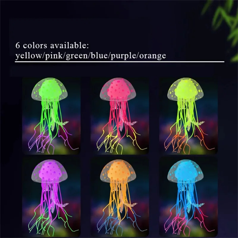 Artificial Swim Luminous Jelly - Fish Toys For Aquarium recension och pris