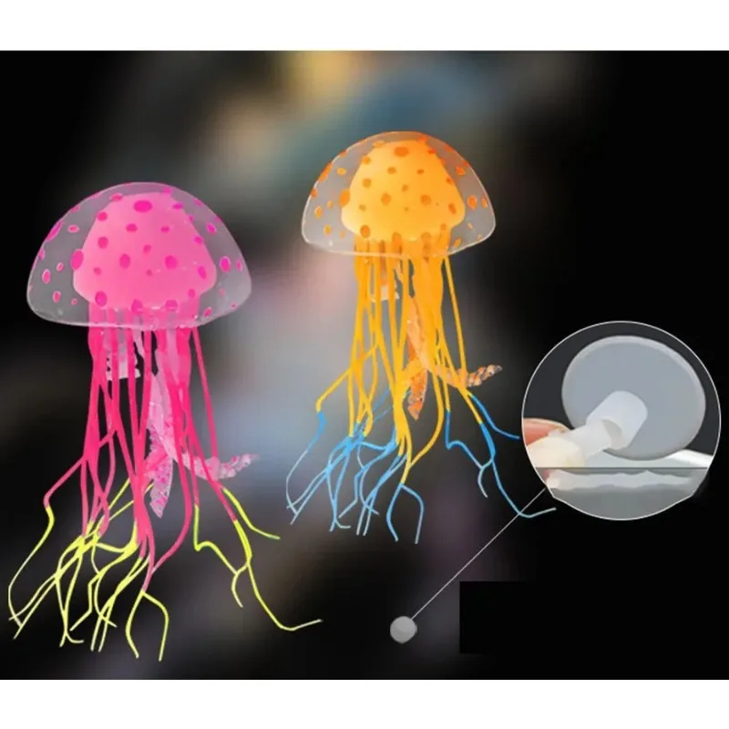 Artificial Swim Luminous Jelly - Fish Toys For Aquarium recension och pris