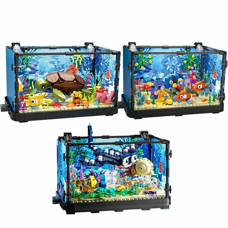 Fish Tank Building Block Set w - Fish Toys For Aquarium recension och pris