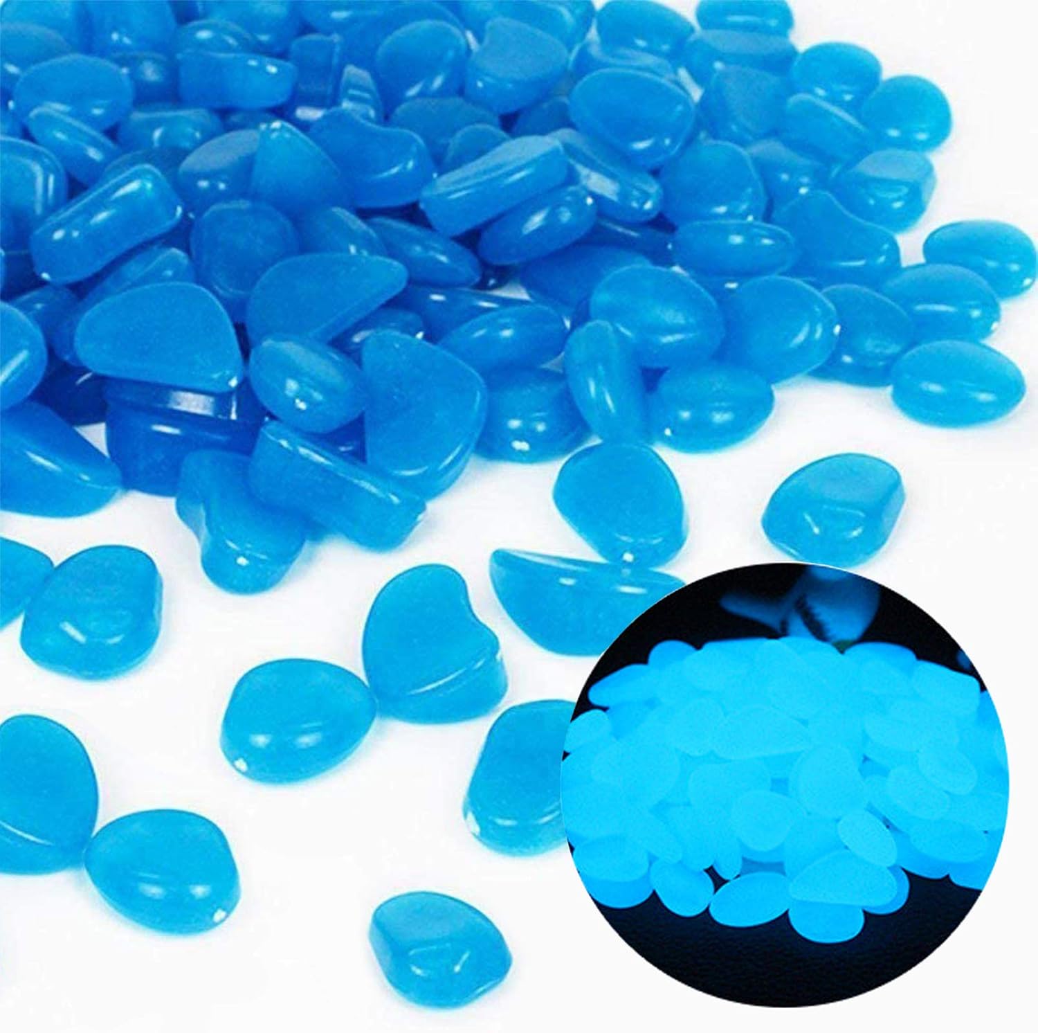 Fish Tank Rocks Glow Blue Pebb - Aquarium Fish Buy recension och pris