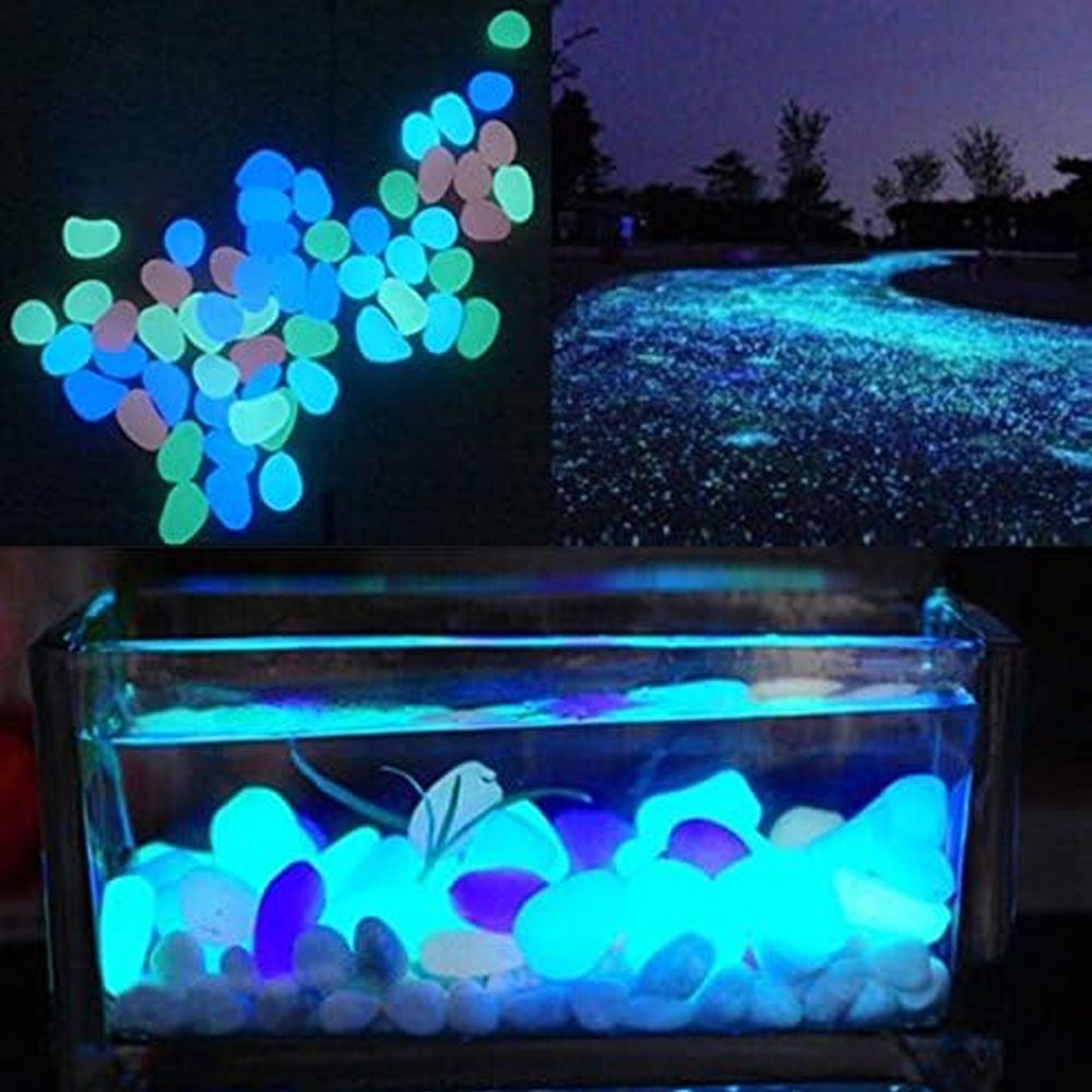 Fish Tank Rocks Glow Blue Pebb - Aquarium Fish Buy recension och pris