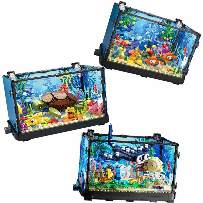 Fish Tank Building Block Set w - Aquarium Fish Game recension och pris