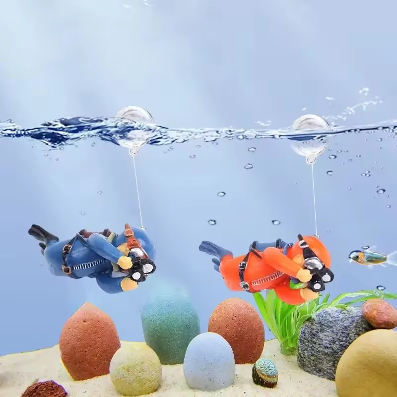 Fish Tank Diver Ornaments Land - Aquarium Fish Popular recension och pris